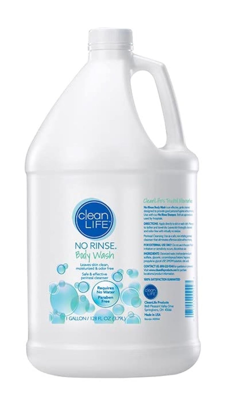 No Rinse No-Rinse Body Wash (1 Gallon) - Leaves Skin Clean, Moisturized and Odor-Free, Rinse-Free Formula - Image 1